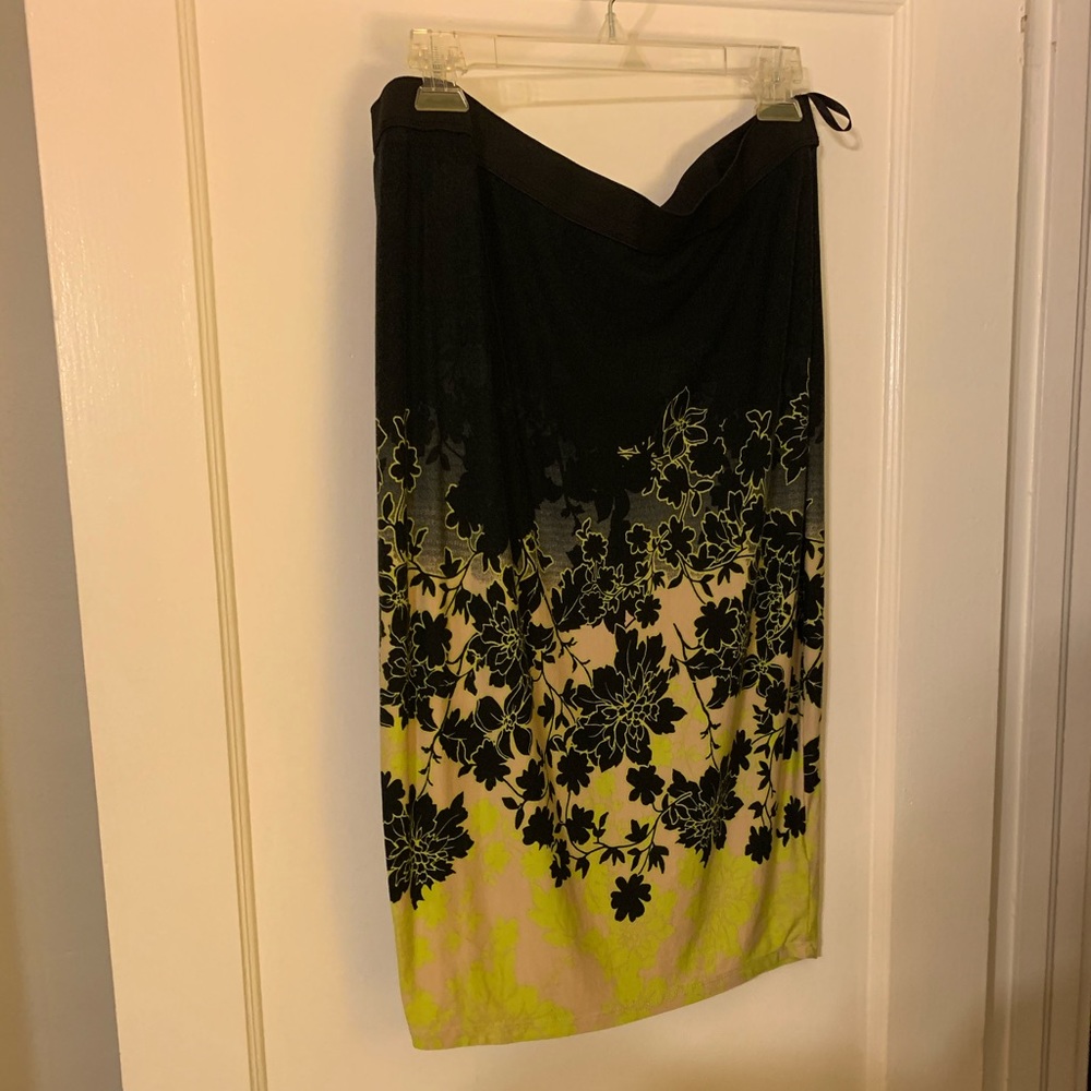 Black and Lime Green ASOS Curve skirt